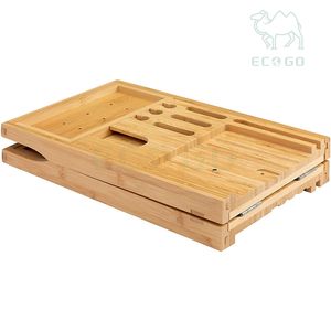 Plateau de baignoire en bambou extensible et durable Plateau de baignoire de luxe avec baignoire latérale extensible Plateau organisateur de bain de haute qualité - Product Image 2