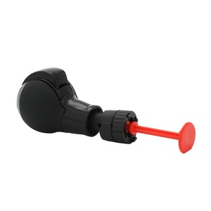 Pommeau de levier de vitesse Audi en cuir perforé noir, ergonomique, pour véhicules à transmission automatique - Product Image 2