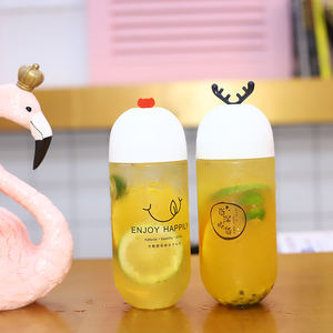 Botella de Plástico PET Transparente con Forma de Cápsula, 500 ml, para Té o Jugo, en Oferta - Product Image 2