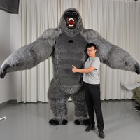 Meilleures ventes Costume de mascotte de gorille gonflable Costume de personnage de dessin animé amusant en peluche géante pour les événements d'Halloween