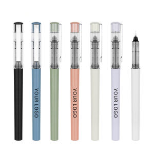 ปากกาเจล0.5มม. สีดำของเหลวพลาสติกตรงพร้อมโลโก้ตามสั่งพิมพ์ยี่ห้อ TY สำหรับใช้ในสำนักงานและโรงเรียน - Product Image 1