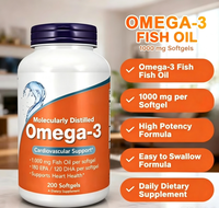 Capsules d'huile de poisson oméga 3 avec vitamine D3, complément alimentaire nutritionnel quotidien pour adultes 60/90/120/180/200 pièces