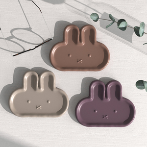 LEQU Bandeja de Silicona con Forma de Conejo, Alegre y Divertida, en Marrón, Beige y Morado, para Guardar Joyas, Decoración del Hogar, Estilo Moderno, Material Plástico - Product Image 2