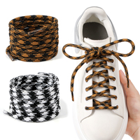 Lacets personnalisés en polyester tressé ovale de 5 mm avec motif de couleurs mélangées, personnalisables pour baskets et chaussures de sport