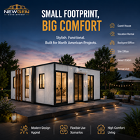 Casa Modular Pequeña de Diseño Moderno con Paredes de Panel Sándwich, Suministro Directo de Fábrica, Tamaño Personalizado Disponible, Estructura de Acero, Villa de Dos Alas