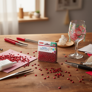 Strass Ilan 3mm Rossi per Artigianato e Decorazione Confezione da 5g - Product Image 3