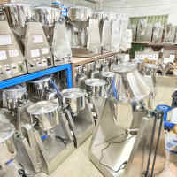 Mélangeur de poudre en acier inoxydable 5kg/10kg/20kg, mélangeur à tambour de laboratoire et de qualité alimentaire pour le mélange de farine, de levure, de pigments et de poudres chimiques