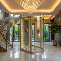 Cabine de Elevador de Metal com Acabamento Fosco para Interiores de Vilas Privadas, Elevador Residencial com Design Moderno e Luxuoso