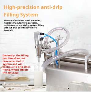 เครื่องบรรจุของเหลวแบบหัวฉีดสำหรับน้ำมันซักผ้า น้ำ น้ำมัน ขวดแยม น้ำผึ้ง ซอสพริก สบู่ น้ำผลไม้ นม ของเหลวบรรจุขวด - Product Image 2