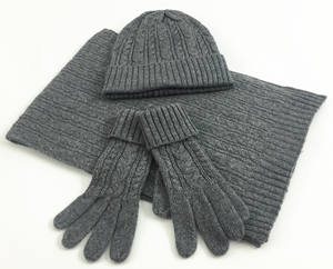 Ensemble d'hiver pour femmes et hommes, ensemble chapeau, écharpe et <span class=keywords><strong>gants</strong></span>, chapeau d'hiver chaud et épais, écharpe, <span class=keywords><strong>gants</strong></span>, accessoires unisexes, cadeau - Product Image 4