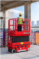 Plateforme élévatrice à ciseaux électrique autopropulsée de 4 m, capacité de 230 kg, plateforme de travail aérienne mobile avec extension de 500 mm pour travaux de plafond