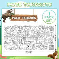 Tapis de coloriage éducatif pour enfants, motif animaux du zoo, à colorier soi-même, pour activités artistiques et créatives