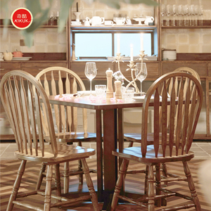 Juego <span class=keywords><strong>de</strong></span> Mesa <span class=keywords><strong>de</strong></span> Comedor Retro Francés, Madera Sólida, Estilo París, para Terraza, Restaurante, Sillas y Muebles <span class=keywords><strong>de</strong></span> Comedor - Product Image 3