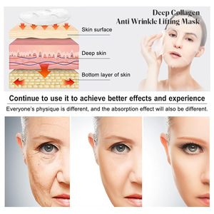 Maschera per la cura della pelle coreana maschera facciale con collagene e vitamine per il viso che rassodano e tonificano le rughe della pelle e maschera per il viso Anti-invecchiamento - Product Image 2