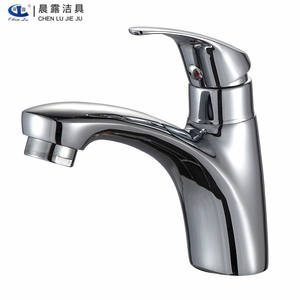 Robinet de lavabo à poignée unique Chen Lu Jie Ju, avec cartouche céramique, à poser sur le comptoir, finition chromée - Product Image 3