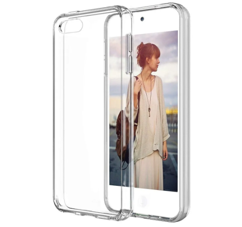Clear Black TPU Case Protector Cover for iPod Touch 6 and 7 Premium Mobile Phone Cases