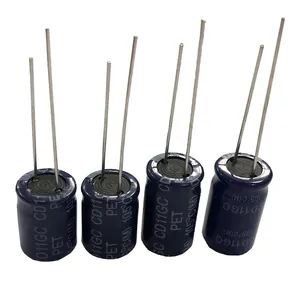 China Manufacturer Capacitor 200V 3.3uf 100V 220uf 160V 1.8uf Lead Wire Type Aluminum Electrolytic Capacitor