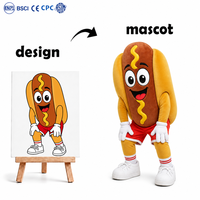 Costume de Mascotte en Peluche Personnalisé Dessin Animé Personnage Mascotte Crème Glacée Dessert OEM ODM Publicité Entreprise Club Promotion Magasin