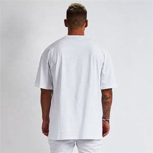 Confortable Cool Feel Streetwear Tee Shirt Heavy Cotton Boxy Plain Tshirt T-shirt surdimensionné pour hommes - Product Image 4