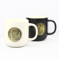Tasses en céramique personnalisées en gros avec logo, souvenirs touristiques en porcelaine, tasses à café en céramique avec poignée