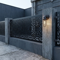 Clôture d'entrée de villa, portail de jardin, clôture en métal, matériau en aluminium découpé au laser, acier perforé, revêtement en poudre, design moderne, Australie