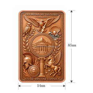 Venta al por Mayor de Barras de Cobre de 5oz con Impresión de Mitología Griega, Colección de Mitos Olímpicos, <span class=keywords><strong>Zeus</strong></span>, Atenea, Pegaso, Regalos de Recuerdo - Product Image 6