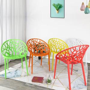 Chaise de salle à manger ajourée, minimaliste et moderne, à dossier haut, respirante pour la maison, le restaurant et le café - Product Image 6