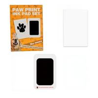 Kit d'empreintes de pattes de chat classique carré en encre noire 12,5x8cm – Cadeau d'anniversaire amusant en stock