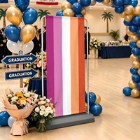 Toile de fond personnalisée à motif arc-en-ciel gay avec impression lesbienne, idéale pour la décoration de photomaton et l'aménagement de fêtes en intérieur