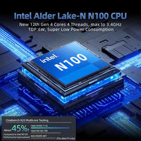 Intel Mini Pc pour les entreprises Alder Lake N95/ N100 Mini Pc Ordinateur de bureau Wifi6