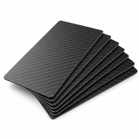 Fabricant de plaques en fibre de carbone en gros, finition mate sergé 3K, format carte de visite, pièces DIY, feuille composite anti-RFID