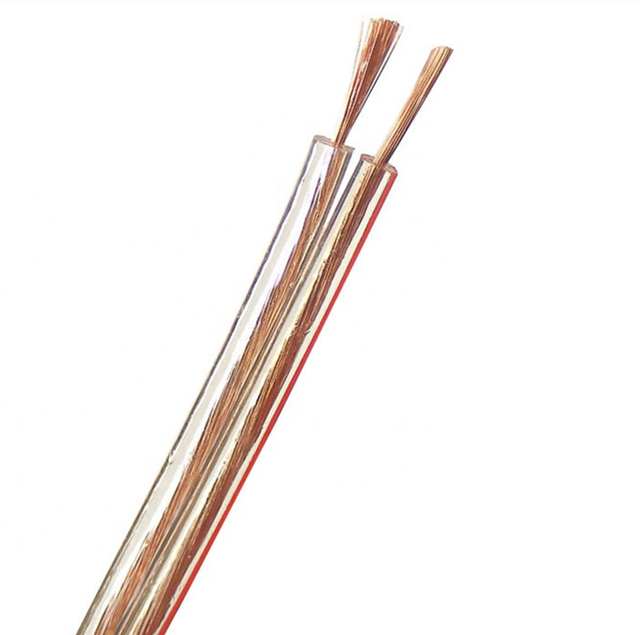 Speaker Cable Flat Audio Low Noise Red&Black/Transparent Parallel Oxygen Free Bare Copper/CCA/Tinned Copper 2.5MM Audio Wire