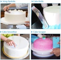 Ensemble de 393 pièces pour la décoration de gâteaux en silicone, comprenant des douilles à pâtisserie, un moule à chocolat et un plateau tournant, compatible lave-vaisselle