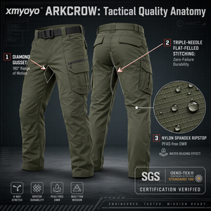 Pantalones de Camuflaje para Hombre, Tácticos, Deportivos, de Cintura Alta, Peso Medio, Transpirables, Rectos, de Nailon, Impermeables, Holgados, con Múltiples Bolsillos, para Trabajo y Actividades al Aire Libre - Product Image 5