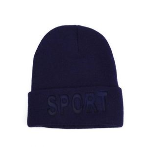 Winter Trendy Women Men Warm <b>Hat</b> Knitted Beanie <b>Hat</b> With Embossed Sports Logo - Product Image 5