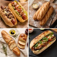 Plaque de cuisson en silicone de qualité alimentaire pour baguettes, moule à pain perforé en fibre de verre, plaque réutilisable pour pains à hot-dogs