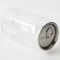 Canette de boisson en PET 8oz 11oz 12oz 16oz avec couvercle en aluminium anti-fuite pour boissons gazeuses pour boissons énergisantes café vin jus de fruit soda