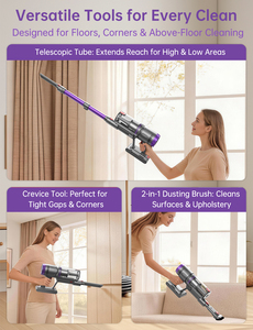<span class=keywords><strong>Aspirateur</strong></span> sans fil pour poils d'animaux et tapis, 600W/60KPa, mode automatique, anti-emmêlement, autoportant, autonomie 80 min, écran tactile LED - Product Image 5