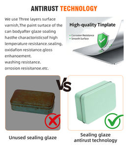 קופסת פח מיני trinket עם מכסה מנטה צבע מלבן צבע מחיר נחמד חומר tinplet - Product Image 6