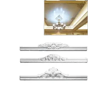 Dekorasi Interior Profesional Silikon Gipsum Latar Belakang Dinding Plester Cetakan Garis untuk Gipsum Cornice Molding Panel Dinding