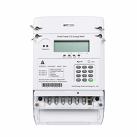 Medidor de Energía Prepago Trifásico Inteligente Zhongyi para Uso Industrial, 100A Corriente Máxima, Pantalla Analógica y Digital, Montaje en Pared, Inalámbrico