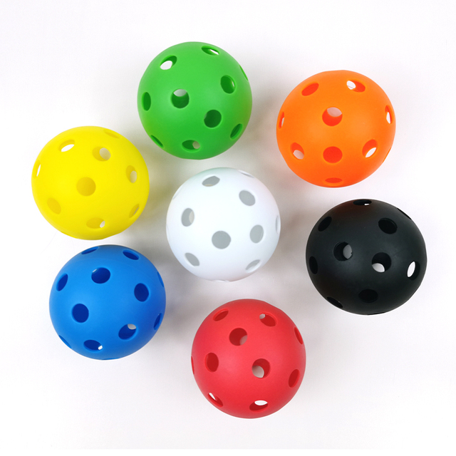 Customized Colorful 72mm 26 Holes Indoor Pickleballs Free Sample Durable High Quality USAPA Approved Pro Player Training Balls