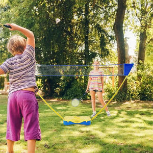 <span class=keywords><strong>Filet</strong></span> de <span class=keywords><strong>badminton</strong></span> portable facile à transporter avec stockage de raquette plage <span class=keywords><strong>jardin</strong></span> salle de sport cour arrière - Product Image 2