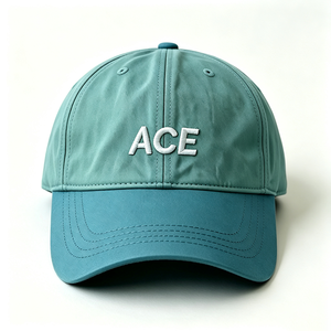 Casquette Dad Hat en toile à 6 panneaux, broderie personnalisée, bicolore, coton doux délavé, bleu et marron, visière contrastante, pour sports de plein air, unisexe, toutes tailles - Product Image 3