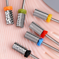 Fraise à ongles professionnelle en carbure de tungstène, forme baril à coupe croisée, tige de 3/32 pouces, OEM ODM, logo personnalisé, usine certifiée CE