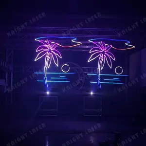 Festival Musik Laser berkualitas tinggi 4W lampu Rgb penuh warna untuk dijual