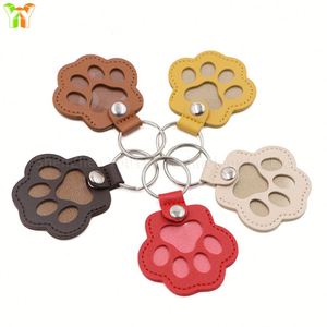 Cute Pu Leather <b>Cat</b> Claw Hair Holder Paw Keychain Portable Key <b>Ring</b> Bag Pendant Pet Lover Gift - Product Image 2