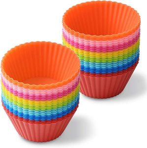 Molde de Silicona Reutilizable de Grado Alimenticio Multicolor para Hornear Pasteles y Muffins - Product Image 2