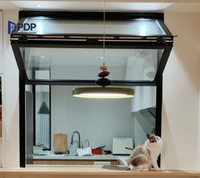 Fenêtres pliantes verticales en alliage d'aluminium avec moustiquaire magnétique et écran pliant en acier inoxydable pour cuisine et villa, fabriquées en Chine