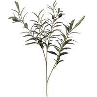 CHUANGFA Branche d'olivier écologique de 50 cm, herbe, paysage de bureau intérieur pour hôtels, pour fêtes, Pâques, Halloween, Nouvel An